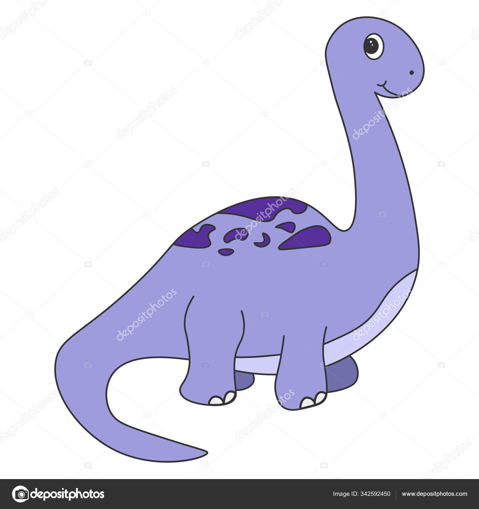 Desenhos animados do dinossauro braquiossauro imagem vetorial de  fotostock32© 342592450